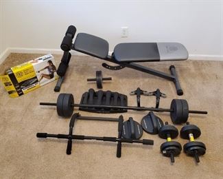 Weight Bench and Weights