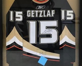 Ryan Getzlaf Anaheim Ducks autographed jersey.