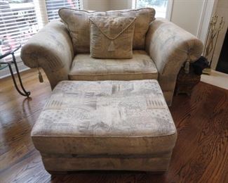 $175 Oversized Club Chair with matching Ottoman
