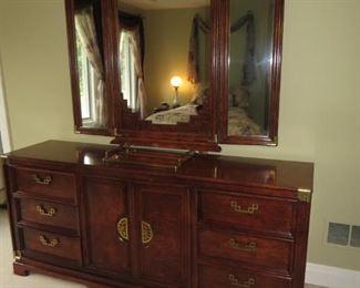 $345 Asian Chinoiserie  Dresser with Mirror
Bassett Furniture
