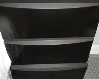 $295 Modern Black Lacquer Headboard & Nightstands
