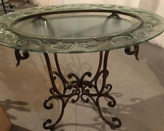 Glass Top Tray Table
