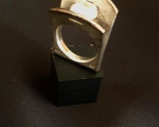 TRISKO Modernist Sterling with Gold accent Ring
