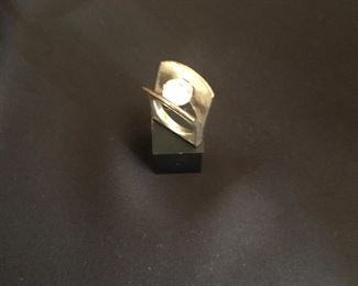 TRISKO Modernist Sterling with Gold accent Ring
