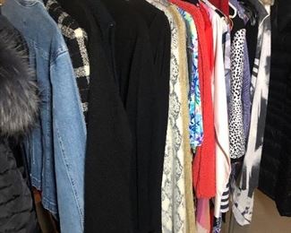 Racks of high-end designer Clothing