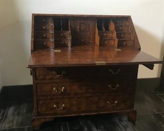 $1500, Maitland Smith  Chippendale Slant Top Desk: 36"W x 20.5"D x 39"H 