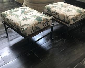 $195 each, Iron and Wicker Stools