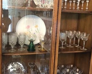 Lots more stemware: hand cut lead crystal, Cristal d’Arques goblets & pitcher