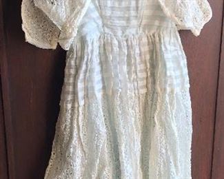 Vintage eyelet dress with matching jacket (worn as a wedding dress in 1950s)