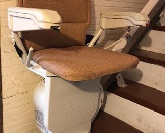 Stannah chair lift - 2014 model, purchased refurbished in July 2015 for $3000 + tax. 300 lbs. max. capacity. With 9 ft. of extruded aluminum track + 2 remotes. Not hard wired - plugs into wall.  $495/obo.