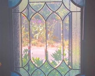 Leaded & stained glass window (24” x 40”)