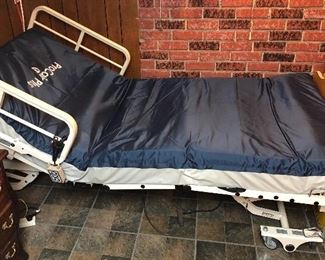 Joerns adjustable hospital bed with ProCair Plus (pressure relieving) mattress + all controls