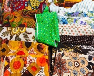 Assorted vintage fabrics