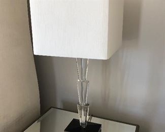 Pair of Glass Lamps $400