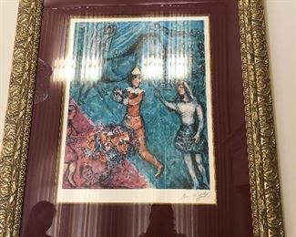 Chagall - 98/500 Lithograph signed and numbered $2100