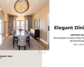 Contemporary Rug - Price TBD Dining Chairs $300 per