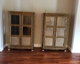 Pair of Thai gilt and Rhinestone cabinets $420 each