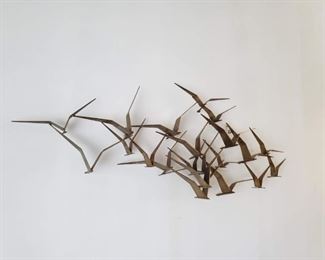 Birds in Flight wall sculpture by Curtis Jere