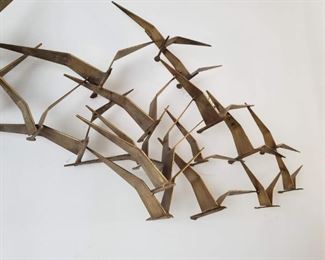 Birds in Flight wall sculpture by Curtis Jere