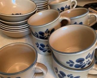 Pfaltzgraff Folk Art Dishes Soup Mug Bowl Cup