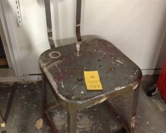 Vintage metal shop chair