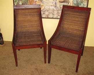 $200.00 for the pair, Danish woven chairs
