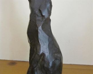 $25.00, Bronze dog sculpture by T. Coates 6"
