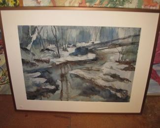 $60.00, Early Watercolor by J. Coates 28/23"