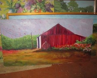 $75.00, Big Red Barn by J. Coates 25/50"