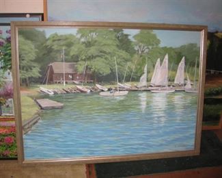 $300.00, Sail Boats by J. Coates, 45/35"