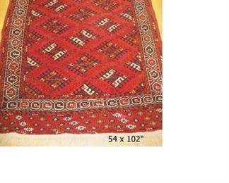 $600.00, Yomut Turkoman Design Carpet Handwoven all wool ca. 1990/2000, 8'6" x 4'8"