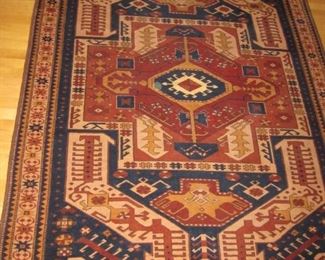 $600.00, Kasim Ushag Causasian design handwoven all wool ca. 1990/2000, Very Good Condition, 5 x 10'
