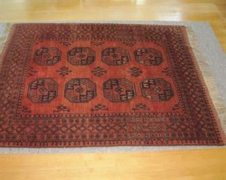 $275.00, Afghan Chakesh hand woven all wool, 5'2" x 6'3"