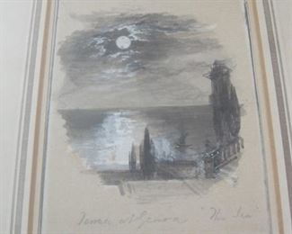 $350.00, 11 x 13" Foster Myles Bairket Terrace at Genoa The Sea,