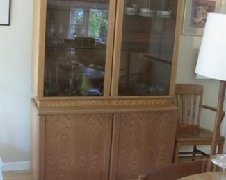Oak china cabinet