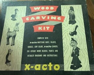 Vintage wood carving kit