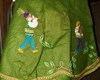 vintage, Christmas, tree skirt