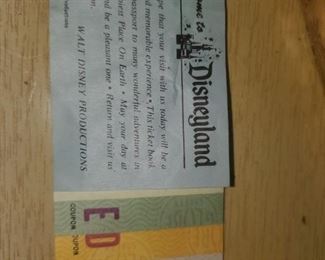 Disneyland tickets,  vintage 