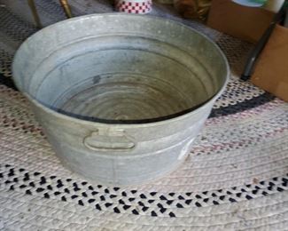 galvanized  wash basin 