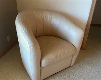 Leather swivel chair,$55.00