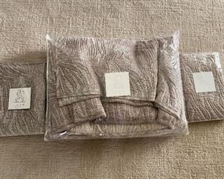 New Animal  silk velvet zebra design.  Zink color. Anne Selk Co. A queen, but is very large, so actually is for a king bed. $65.00. Purchased on close-out for $188.00 . 