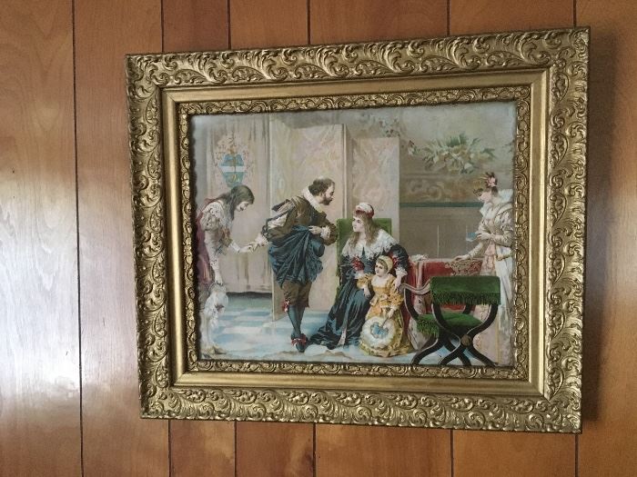 Nice Antique Victorian Framed Print. 