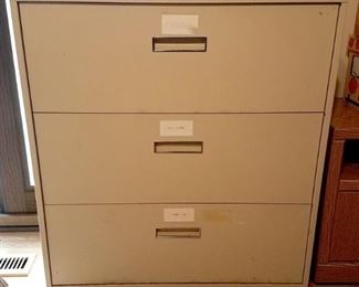 Three drawer file cabinet