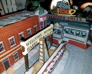 Wonderful life Christmas village. Diner. Welcome home George