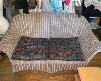 Vintage wicker sofa. There is a chair to match