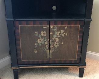 Wood corner flower table - $140