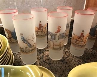 Vintage horse glasswear