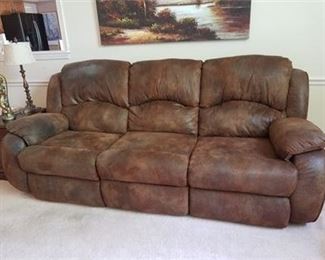 Lot 2
Sueded Leather Power Reclining Sofa 1of 2