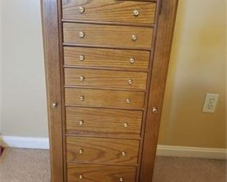 Lot 91
Light Oak Jewelry Armoire Huge