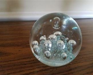 Lot 179
Controlled Bubble Glass Paperweight